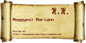 Meggyesi Mariann névjegykártya